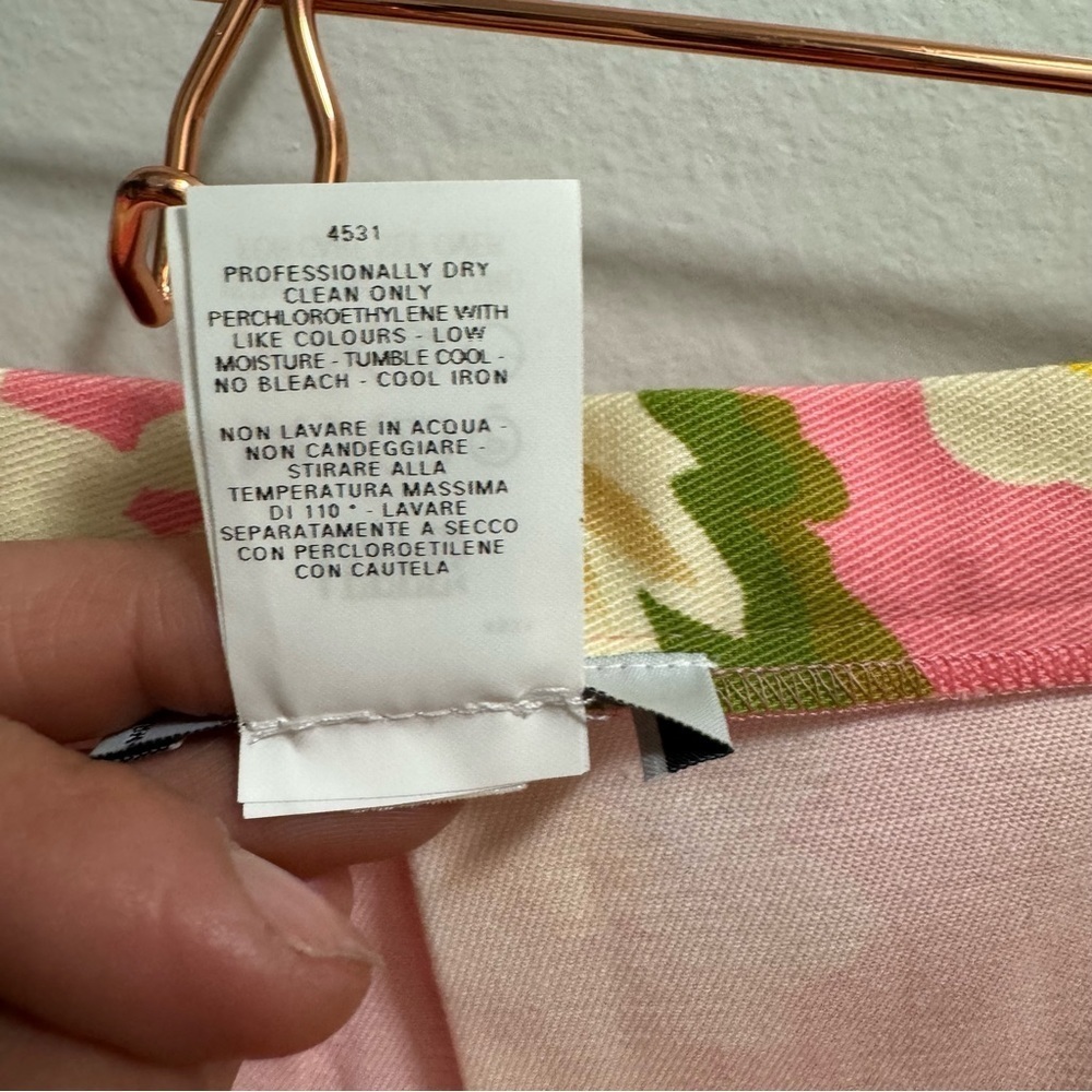 Moschino 1990s Y2K Cheap & Chic Pink Pleated Daisy Print Skirt Size 10 - Picture 8 of 14